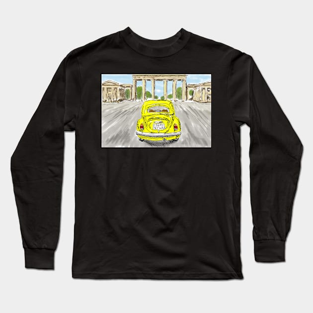 Classic car yellow Long Sleeve T-Shirt by NYWA-ART-PROJECT